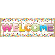 ASHLEY PRODUCTIONS Magnetic Welcome Banners, 6in x 17in, Confetti 11311
